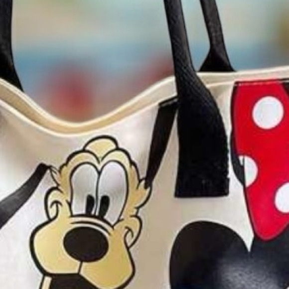 NWT Disney White Tote Bag with Disney Characters - Picture 4 of 6